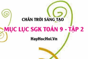 Mục lục SGK Toán 9 tập 2 Chân trời sáng tạo - Lý thuyết và bài tập Toán 9 tập 2 Chân trời sáng tạo
